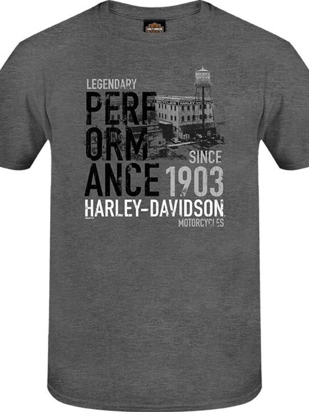 Harley-Davidson Men's Gray 'Legendary Performance' Large Graphic Tee